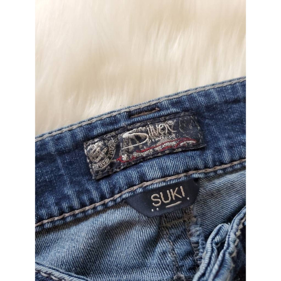 Silver Jeans Womens Suki Mid‎ Slim Boot Cut Blue Distressed Stretch Pockets 26 - Picture 6 of 8